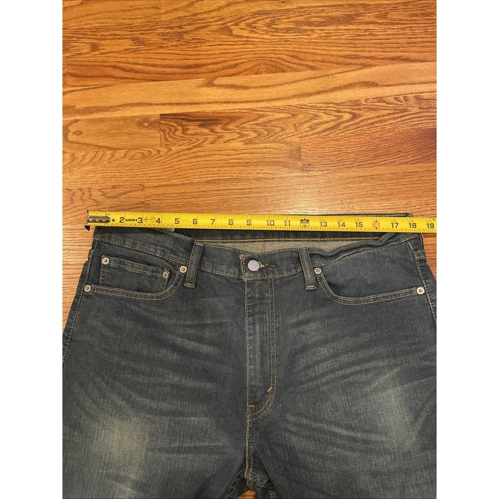 Levi's Men's 513 Slim Straight Cut Jeans Dark Blue Faded Wash Modern Size 36x30 - Picture 7 of 8